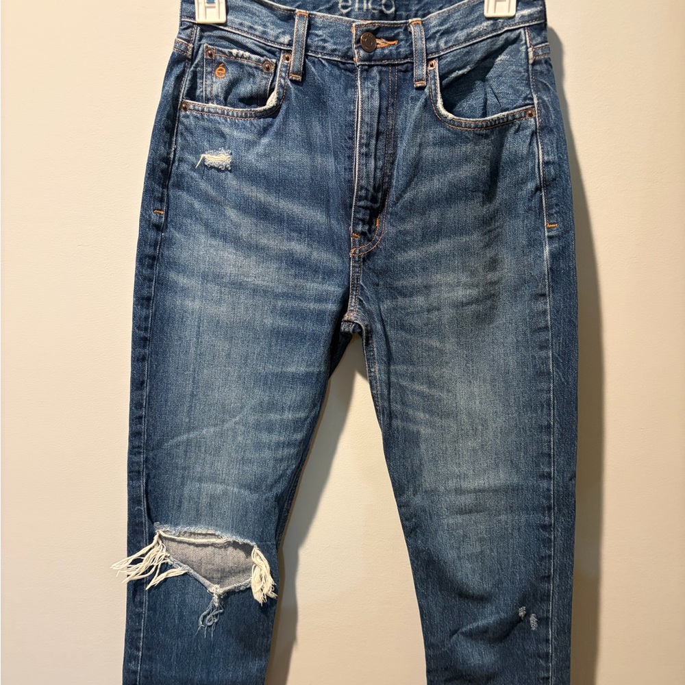 Etica Women's Relaxed Blue Distressed Jeans